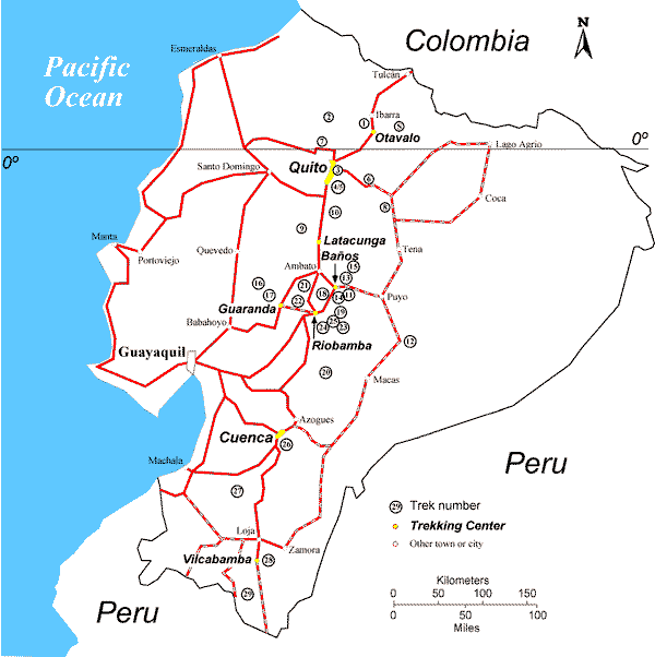 MAP OF TREK LOCATIONS